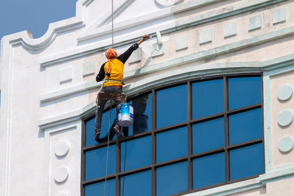 commercial painting a building